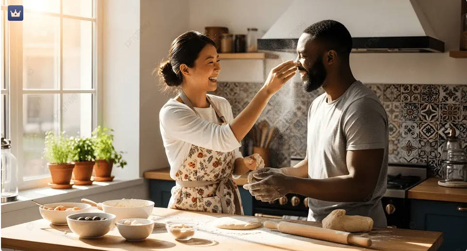 91淫母家庭烘焙场景